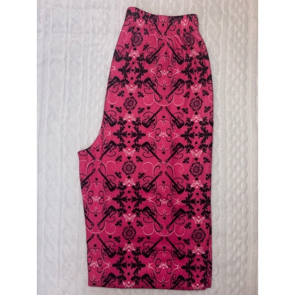 Kid’s Hot Pink Guitar Pattern Pajama Bottoms 💕 - Picture 4 of 15
